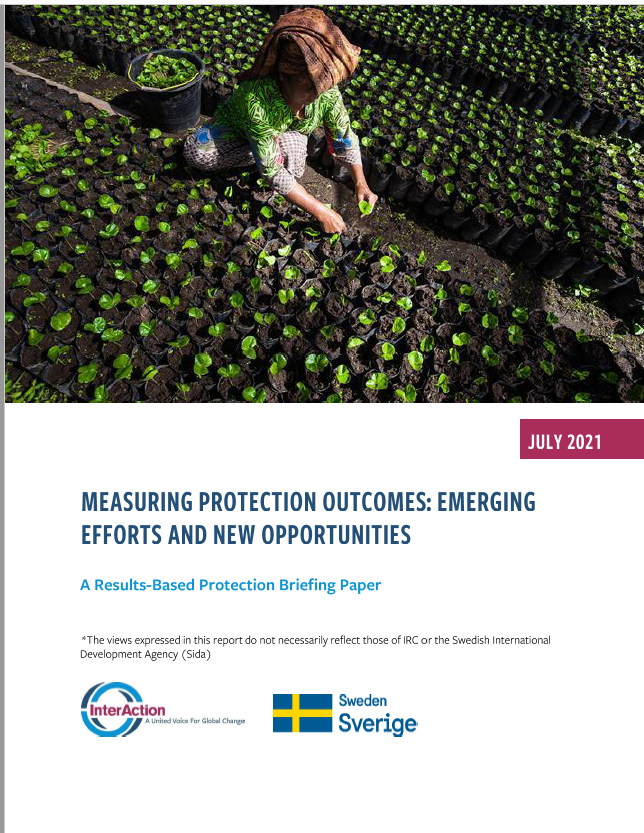 Photo of 2021 Annual RBP Briefing Paper – Measuring Protection Outcomes: Emerging Efforts and New Opportunities