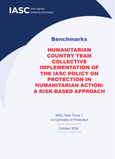 Photo of Benchmarks – Humanitarian Country Team Collective Implementation of the IASC Policy on Protection in Humanitarian Action: A Risk Based Approach